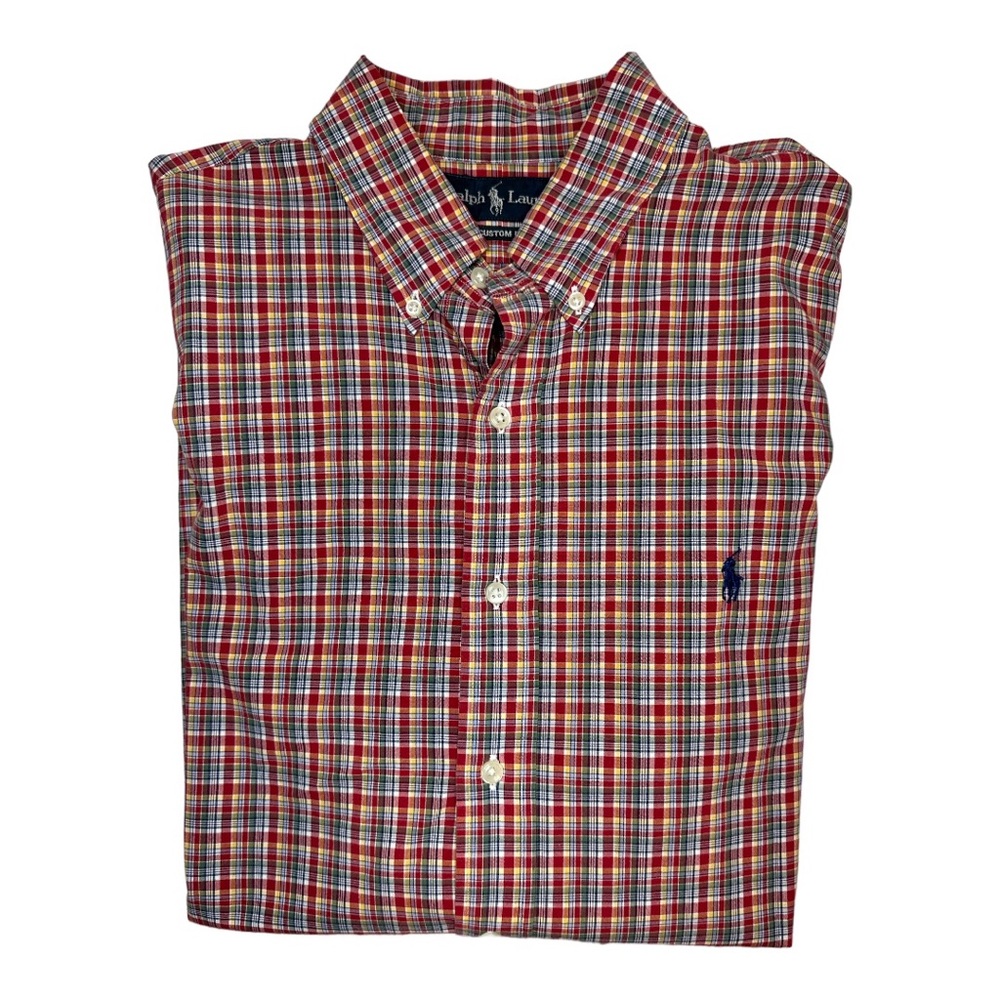 Polo Ralph Lauren Custom Fit Men’s Size L Button Down Plaid Long Sleeve - Picture 6 of 10